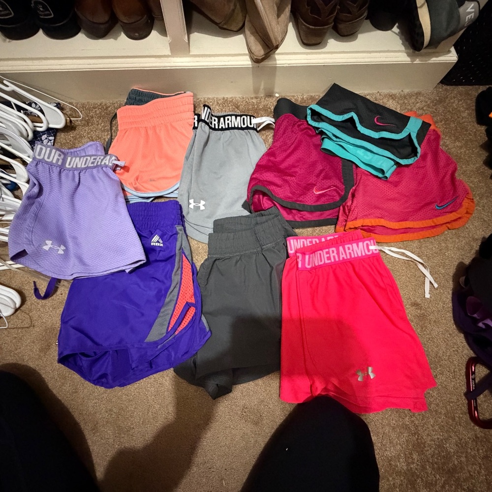 Under Armour Women's Athletic Shorts - Purple, Orange, Gray, Pink, Red, Black